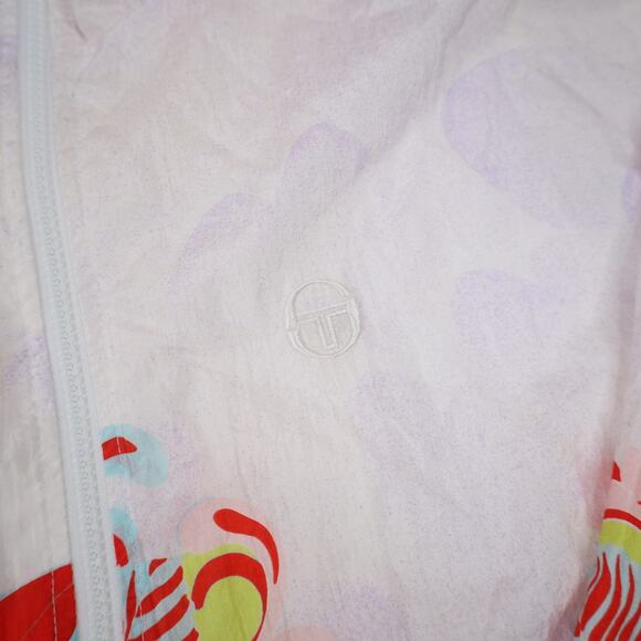 Vintage Sergio Tacchini Floral Print Allover Design Windbreaker Jacket - Picture 6 of 13